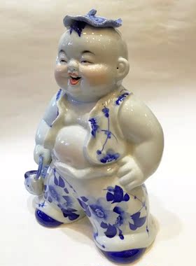 景德镇手绘陶瓷公仔装饰摆件