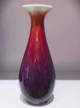 景德镇摆件颜色釉作品陶瓷花瓶