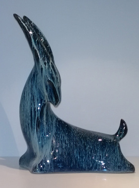 景德镇陶瓷雕塑生肖颜色釉摆件