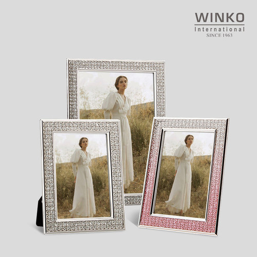 WINKO|闪粉金属玻璃相框精致简约北欧美式摆台轻奢创意结婚礼物 - 图1