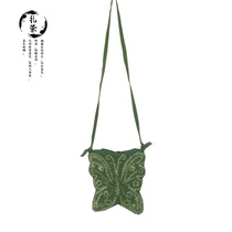 Zdyeing Mobile Phone Slanted Satchel butterfly handbag Featured handicraft Yunnan Dali Bai family Handmade key bag Bag Satchel