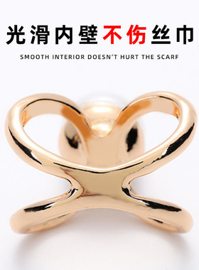 高档丝巾扣简约珍珠披肩扣