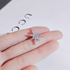 Anti-exposure button collar, small collar button collar pin, snowflake brooch, women's cufflinks, shirt pin, versatile corsage, high-end accessories