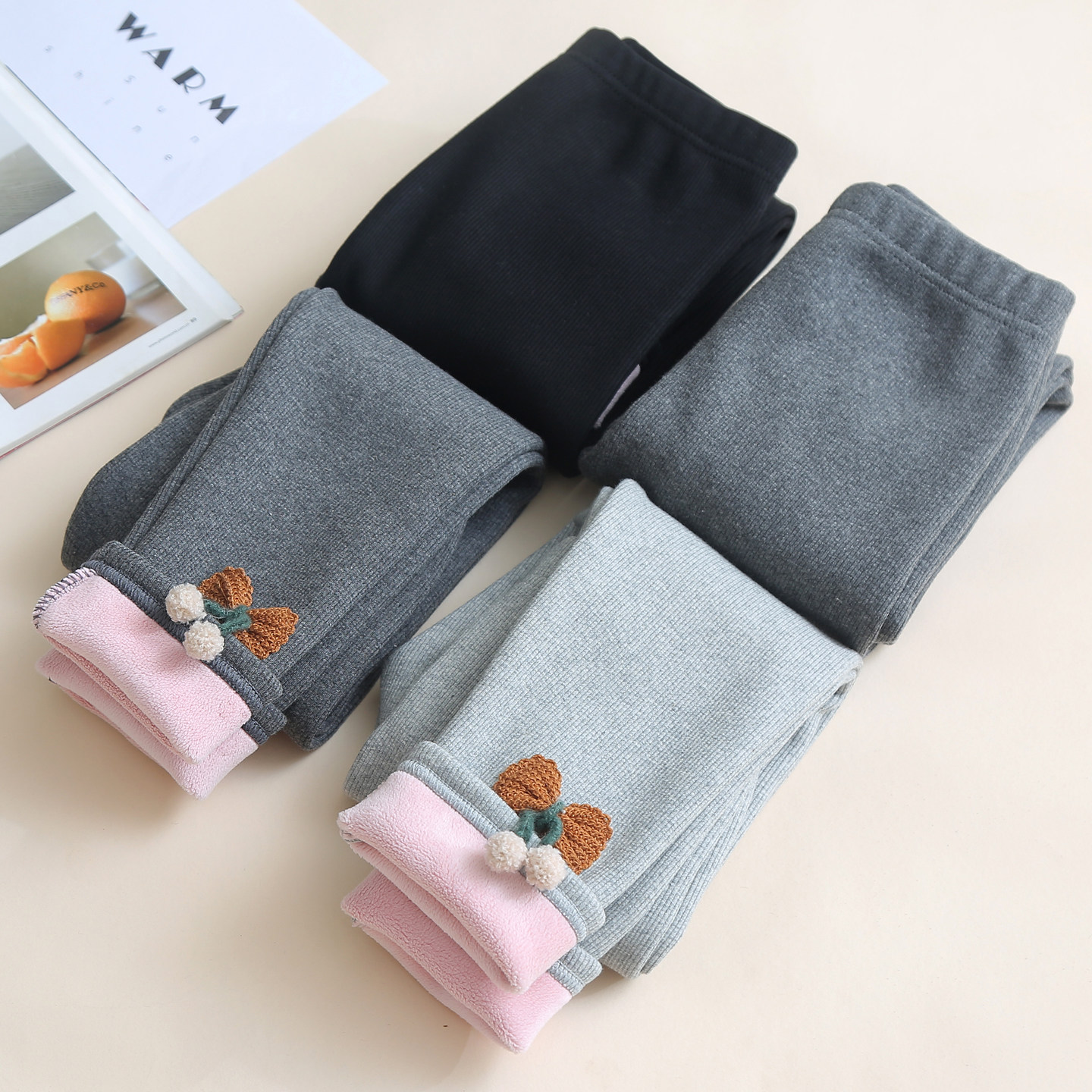 秋冬款女童加绒打底裤加厚内穿女孩外穿小童纯棉宝宝一体绒保暖裤,淘宝优惠券,粉丝福利购,淘宝优惠卷