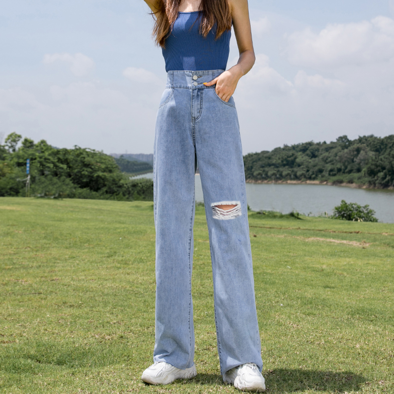 阔腿牛仔裤女 年新款夏季薄款超高腰显瘦垂感直筒宽松九分裤子 2020 阔腿牛仔裤女 年新款夏季薄款超高腰显瘦垂感直筒宽松九分裤子 2020