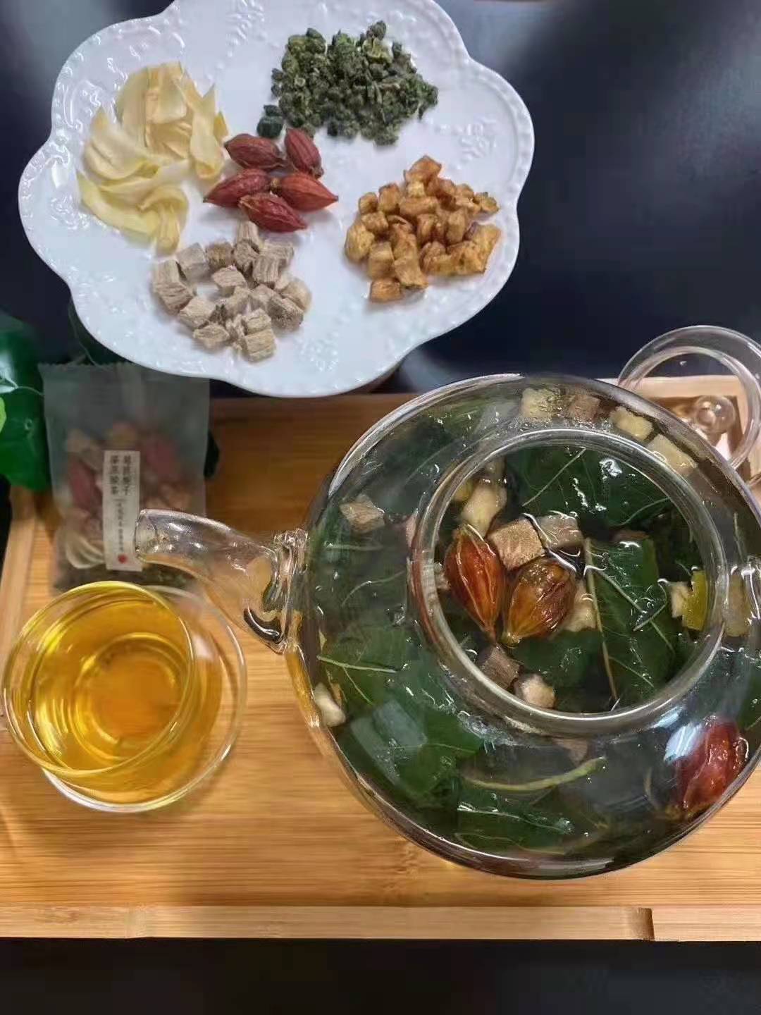 菊苣栀子茶降酸茶葛根痠酸高痠高排酸清酸茶百合桑叶菊苣茶10副-图1