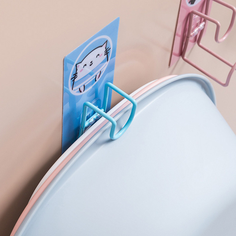 卫生间洗脸盆挂钩 挂脸盆神器 浴室卡通不锈钢脸钩盆收纳架免打孔,淘宝优惠券,粉丝福利购,淘宝优惠卷