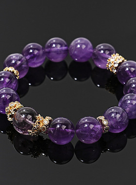 【梦境之翼】天然乌拉圭紫水晶手串女款玻利维亚紫手链热款