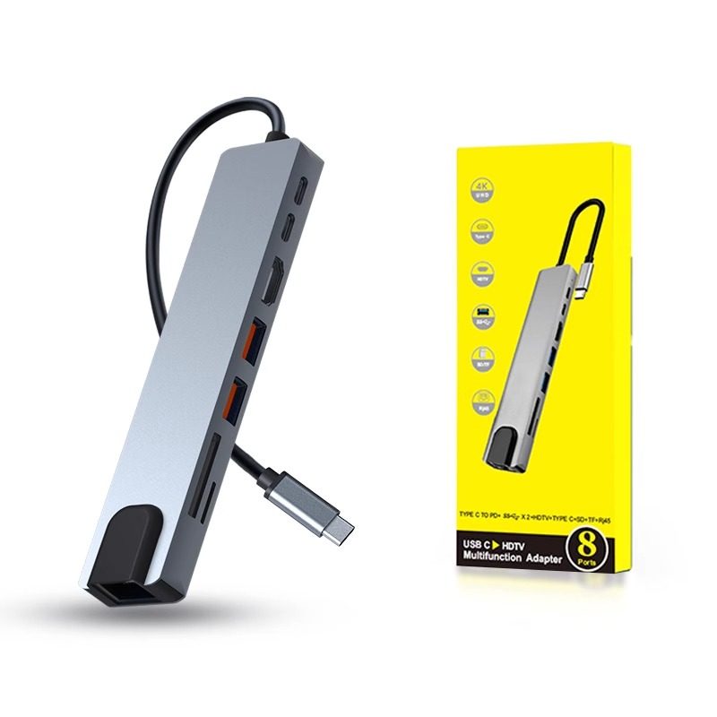 8合1拓展坞typec扩展hdmi投屏usb转换接头分线器hub集线器插头雷电4多功能接口网线转换器笔记本电脑Ipad手机,淘宝优惠券,粉丝福利购,淘宝优惠卷
