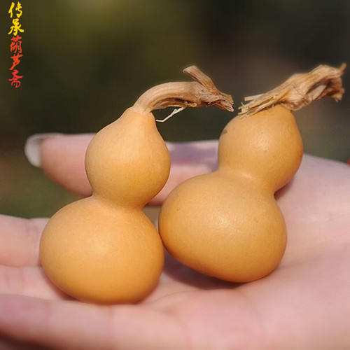 带龙头天然精品文玩小葫芦手捻美国葫芦家具挂件摆件铁包金手把件 - 图0