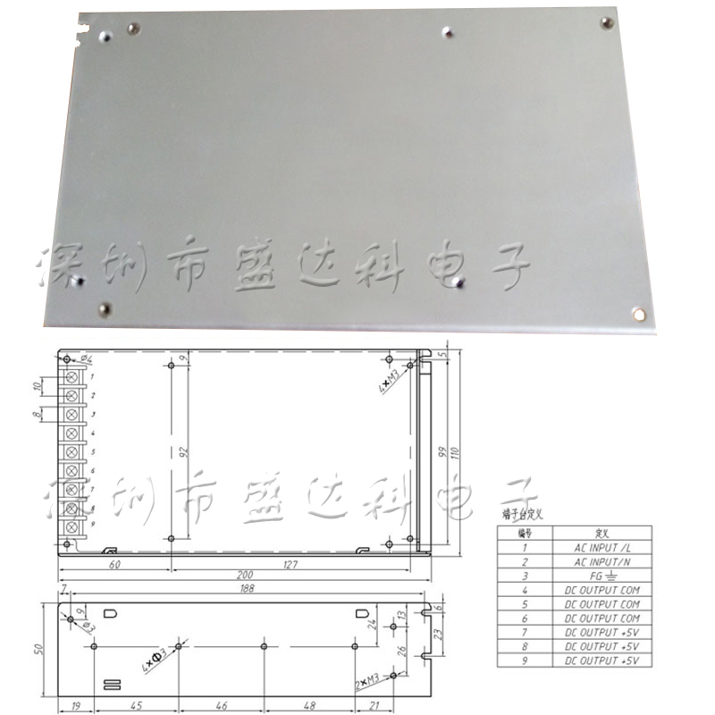 广告牌开关电源 220v转18V10A 18v180w开关电源 LED电源显示屏幕-图2