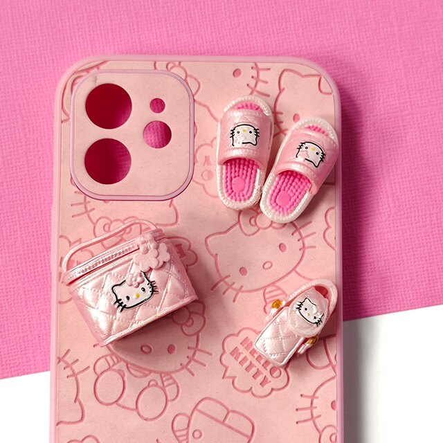 Motherland version PVCKitty slippers mobile phone cosmetic bag Plastic jewelry DIY materials food accessories handmade