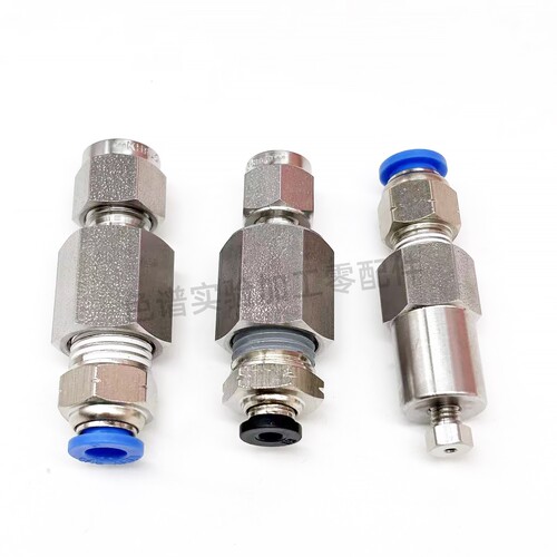 316不锈钢1/4 1/8卡套转6mm快插接头连接软管和硬管转接头变径 - 图3