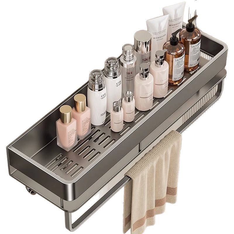 卫生间壁挂式置物架太空铝浴室墙上挂架免打孔洗手间化妆品收纳架,淘宝优惠券,粉丝福利购,淘宝优惠卷