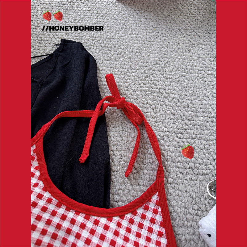 甜心轰炸机 甜酷辣妹一字肩长袖防晒罩衫+吊带胸垫套装T恤两件套,淘宝优惠券,粉丝福利购,淘宝优惠卷