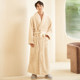 Double-sided thickened winter men's long nightgown robe with velvet