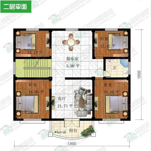 两层农村自建房设计图乡村别墅设计图纸简约现代施工效果图PJ2016-图2