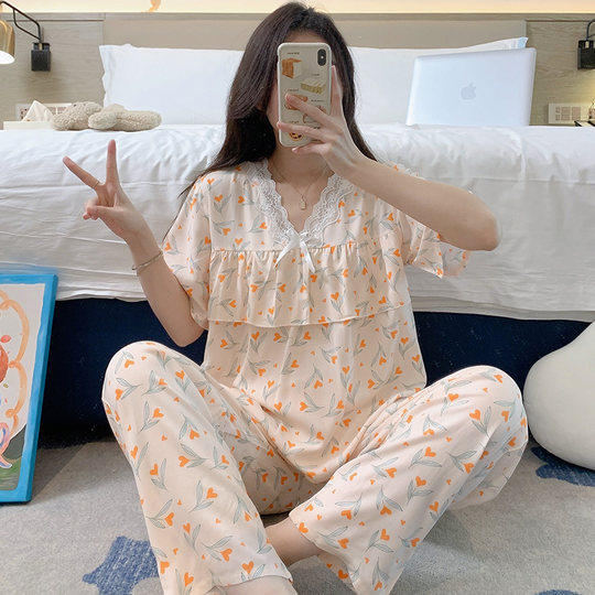 Ladies cotton soft and comfortable pajamas set