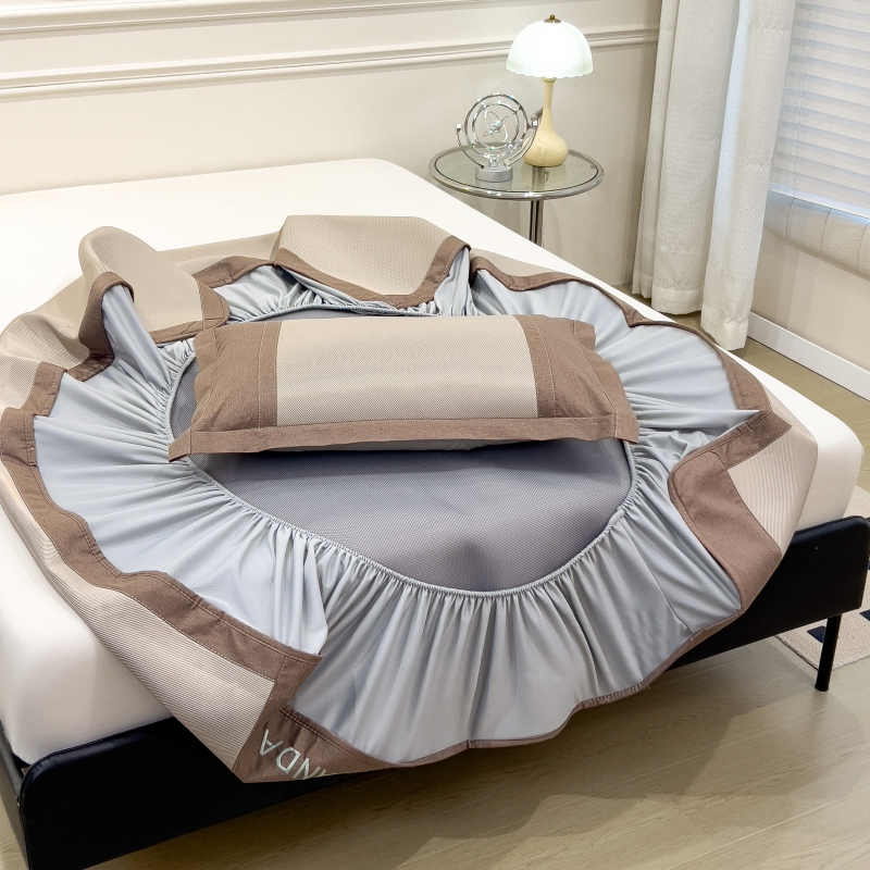 夏天冰丝凉席床笠款一米五床罩2025新款床垫保护罩夏季凉感三件套 - 图2