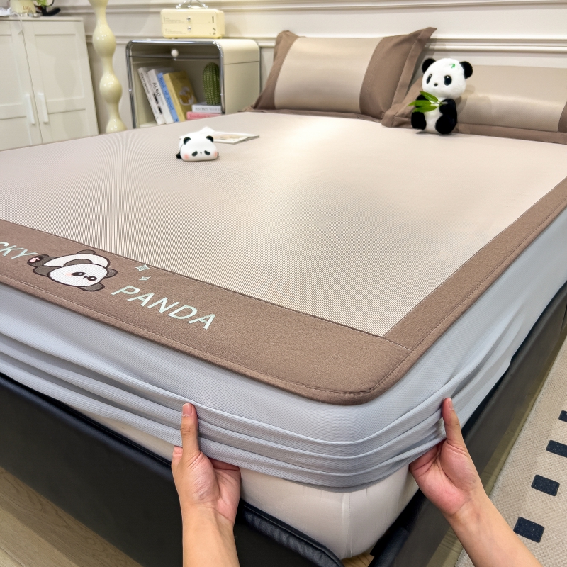 夏天冰丝凉席床笠款一米五床罩2025新款床垫保护罩夏季凉感三件套 - 图3