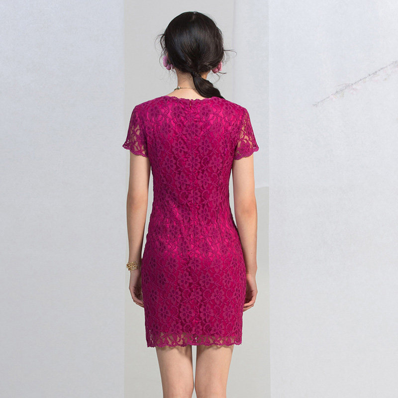 渔牌2020年新款夏蕾丝水溶连衣裙 渔服饰连衣裙