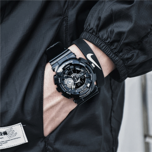 学生电子手表男款2025新款儿童初中高中潮流运动防水机械只看时间 - 图0