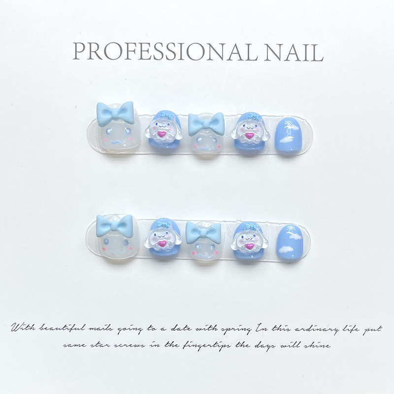 人鱼公主玲娜贝尔凯蒂猫玉桂狗美乐蒂库洛米儿童穿戴甲纯手工美甲,淘宝优惠券,粉丝福利购,淘宝优惠卷