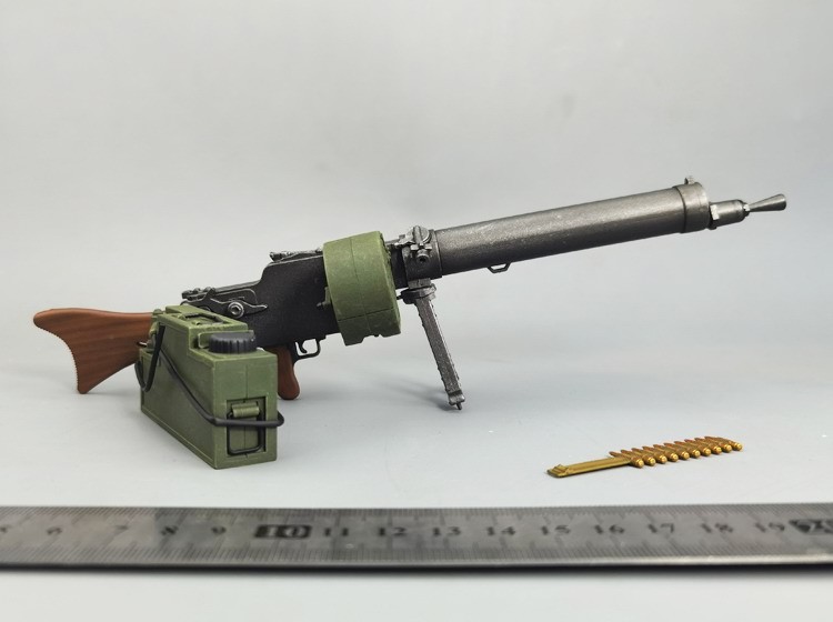 1/6比例 兵人模型配件 德军 MG08/15 机枪 不可发射 现货