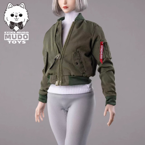 现货 1/6 CTC-010 女兵人飞行员夹克 充棉外套 潮流卫衣 服饰模型 - 图2