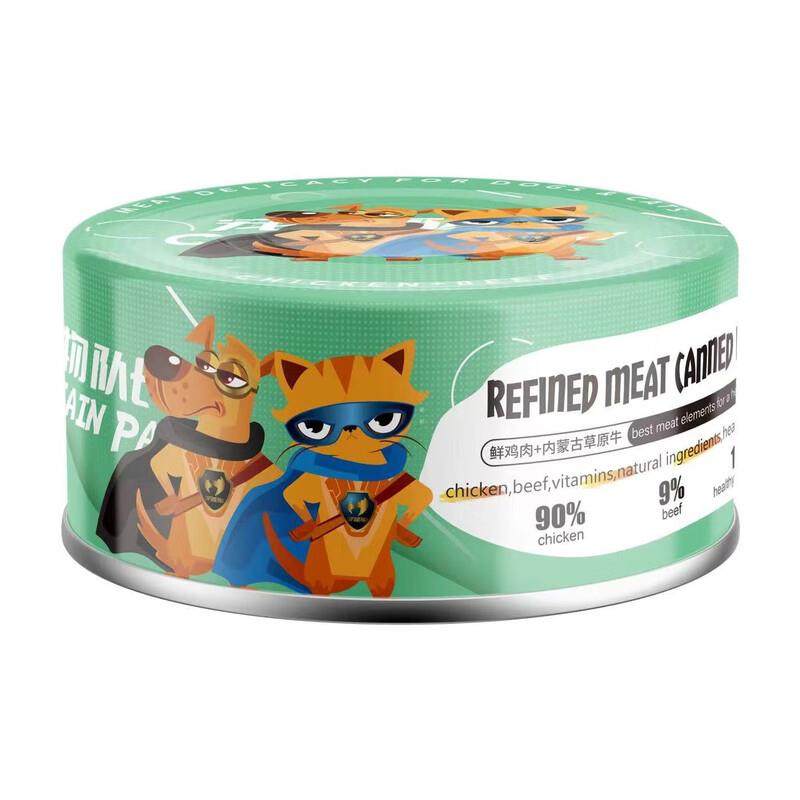 宠物队长CAPTAIN  PAW德标宠物队长猫狗通用宠物零食罐头鲜鸡肉罐,淘宝优惠券,粉丝福利购,淘宝优惠卷