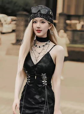 夏季朋克风明星同款针织堆堆帽女