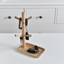 Home Commercial Wooden Xuanguan Containing Hang Key Cup Rack Jewelry Earrings RING DISPLAY RACK TABLE SHELF