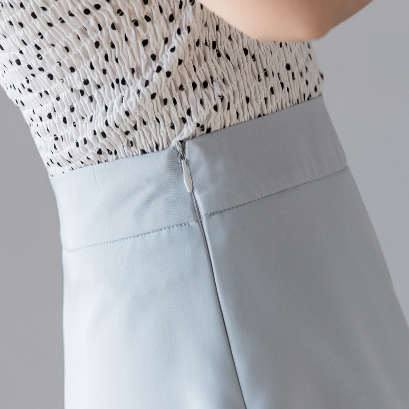 2021夏季新款韩版高腰雪纺阔腿短裤 离题服饰休闲裤