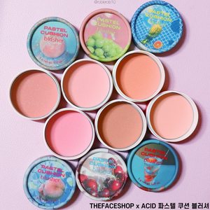 新品韩国THE FACE SHOP菲诗小铺pastel单色腮红珠光哑光可爱甜蜜