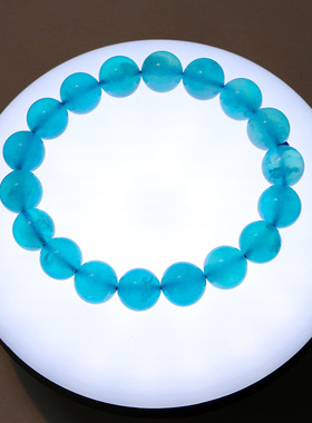 天然天河石手链女莫桑比克老矿料天河石手串女高级显白简约百搭款