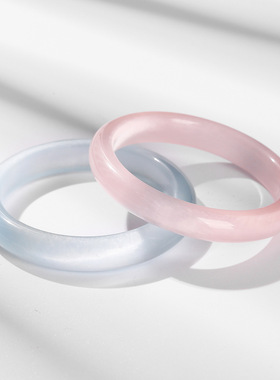 天然冰种猫眼石手镯女高冰白月光玉镯香槟金个性清冷风新中式手镯