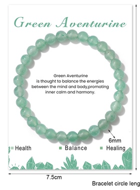 6mm天然石水晶手链黄水晶石榴石海外ins流行爆火简约个性弹力手串