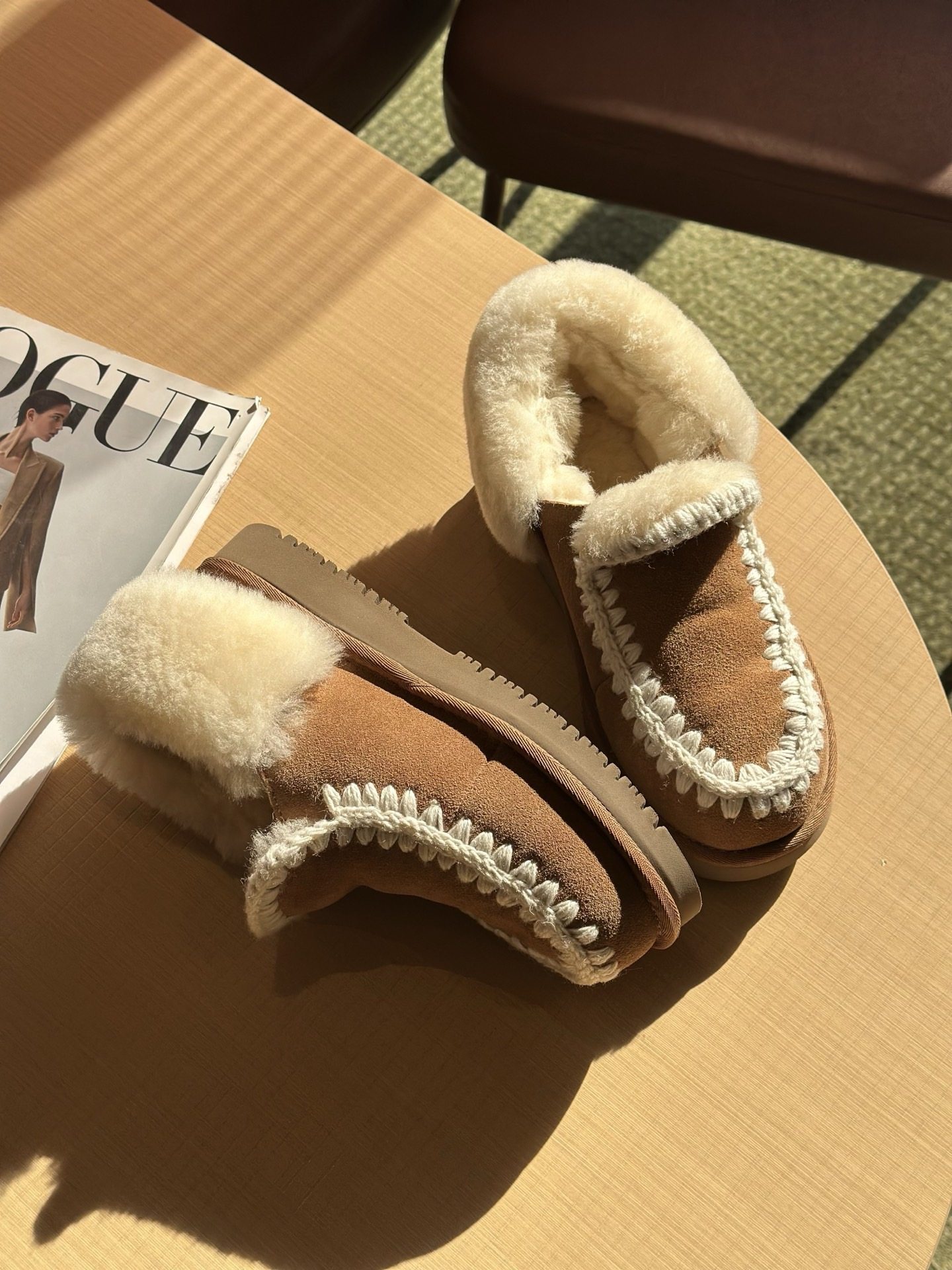 澳洲Auspecia羊皮毛一体雪地靴女钩线羊毛便鞋冬季新款外穿豆豆鞋,淘宝优惠券,粉丝福利购,淘宝优惠卷