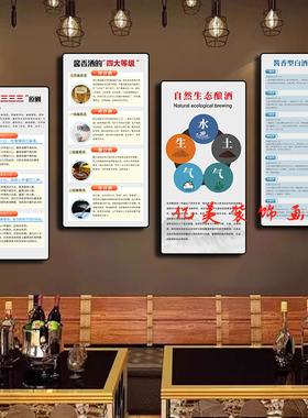 酱香型白酒文化挂画酿酒厂酒庄酒馆白酒宣传墙面装饰画酒海报贴画