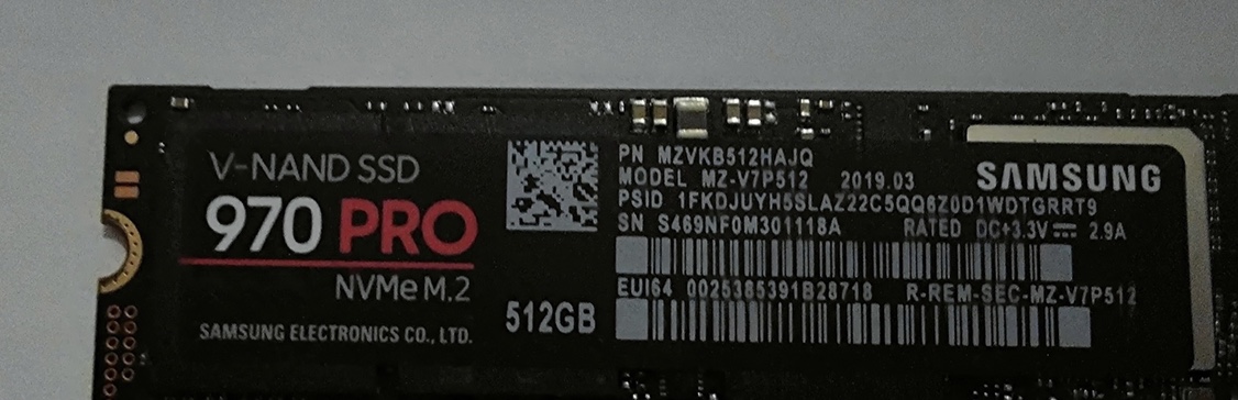 Samsung/三星 970 pro 512G 三星固态硬盘 ssd nvme pcie m.2拆机 - 图3