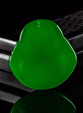 天然绿玉髓大肚弥勒佛项链大佛公首饰毛衣链笑佛玉石玛瑙珠链送礼