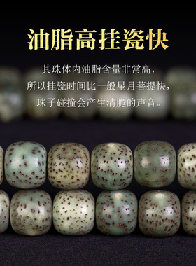 玩家级高货帝王绿全阴皮星月菩提