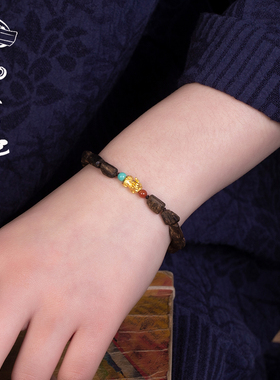 轻奢民族风沉水级随形沉香手钏