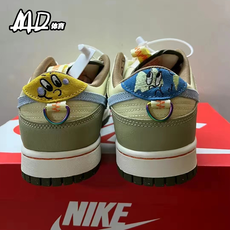 耐克NIKE Dunk Low棕黄色卡通可回收材料男子低帮板鞋DX6038-741-图2