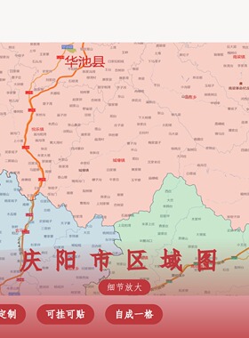 庆阳市 现代简约装饰画 办公室挂画 定制地图挂图