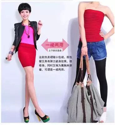 2019新款春夏半身裙包臀裙短裙女一步裙高腰修身弹力包裙大码 - 图0