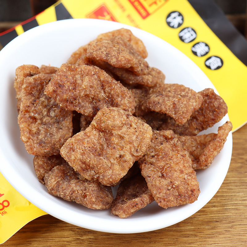 禛香香菇肥牛味素肉怀旧零食麻辣小零食真香大豆素肉辣条休闲食品-图0