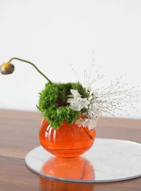 花艺插花器皿底座圆形椭圆