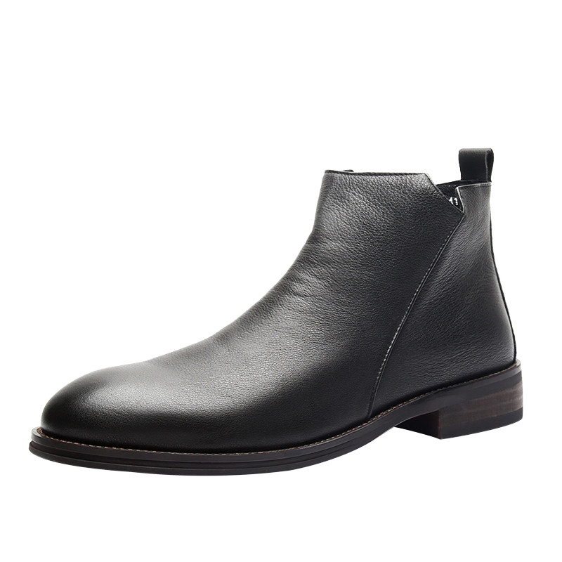 帕达索真皮切尔西靴男软皮马丁靴男士高帮皮靴冬季加绒短靴210810,淘宝优惠券,粉丝福利购,淘宝优惠卷