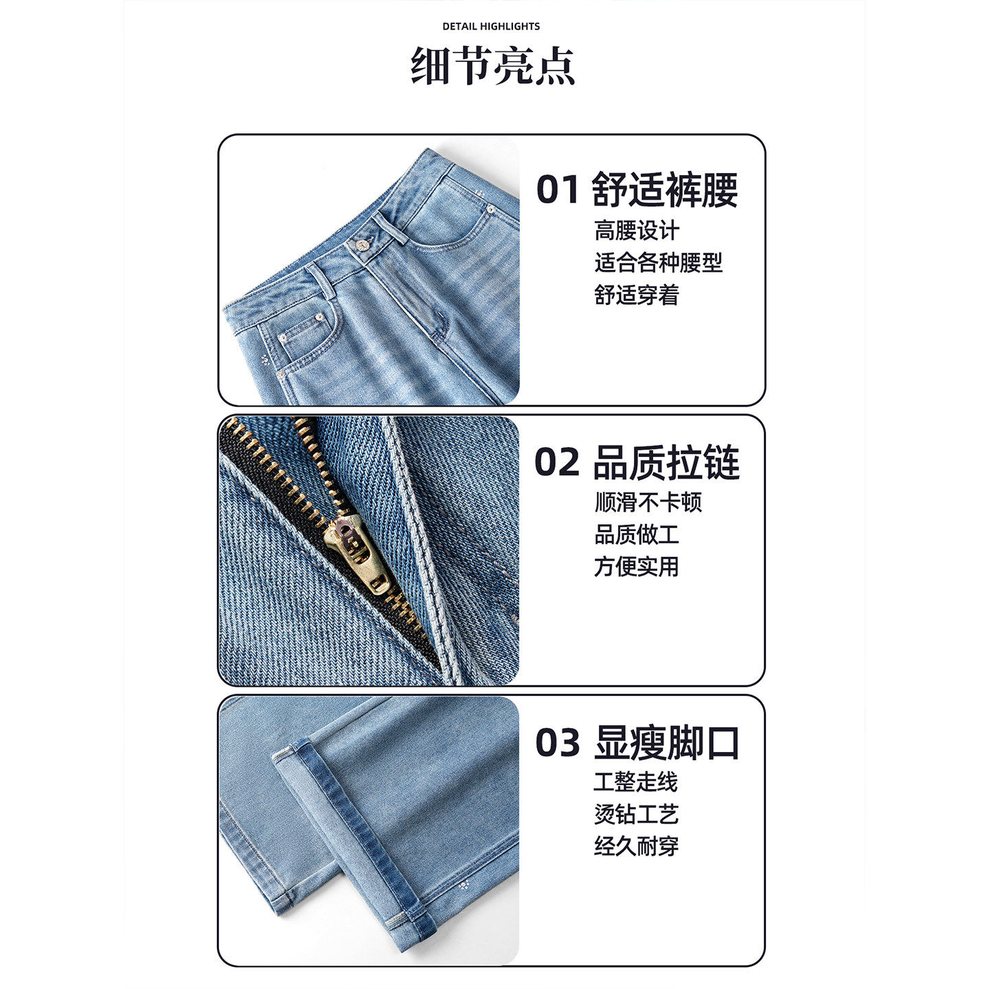 浅蓝色窄版阔腿牛仔裤女春秋季2026新款高腰显瘦垂坠感休闲直筒裤,淘宝优惠券,粉丝福利购,淘宝优惠卷